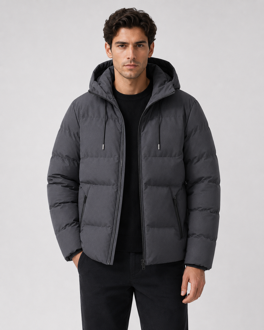 William | Hooded Zip-Up Puffer Jacket for Men