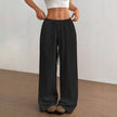 FJØRNA women's lightweight summer trousers with wide leg, drawstring waist, and elastic material, casual and comfortable for warm weather.