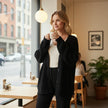Saga | Women's Oversized Ribbed Knit Button-Front Cardigan