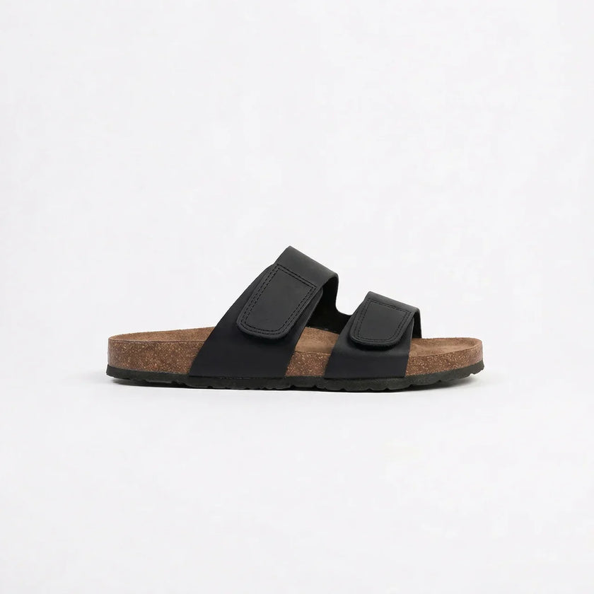 Men's FJØRNA double strap open toe slides, stylish men's sandals with adjustable straps and open toe design, for casual wear.