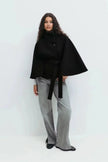 Cape Coat Belted Structured Draped Poncho Wrap Winter Cape | Alicia
