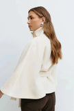 Cape Coat Belted Structured Draped Poncho Wrap Winter Cape | Alicia