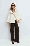 Cape Coat Belted Structured Draped Poncho Wrap Winter Cape | Alicia