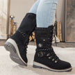 Wren | Women's Mid-Calf Lace-Up Knit-Cuff Combat Boots