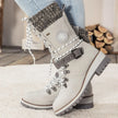 Wren | Women's Mid-Calf Lace-Up Knit-Cuff Combat Boots