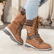 Wren | Women's Mid-Calf Lace-Up Knit-Cuff Combat Boots