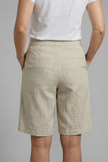 FJØRNA women's high waist knee-length summer shorts with drawstring, lightweight casual shorts for warm weather.