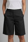 FJØRNA lightweight high-waist summer shorts for women, knee-length with drawstring, casual and breathable women's clothing.
