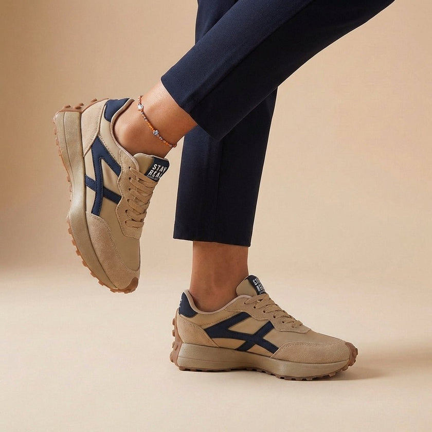 Sophia | Orthopedic Sneakers Low-Top Contrast Panel Lace-Up