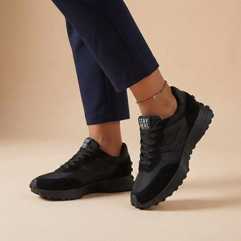 Sophia | Orthopedic Sneakers Low-Top Contrast Panel Lace-Up