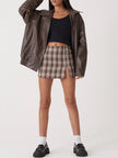 Oversized Jacket Women Zip-Up Wide Collar Relaxed Fit