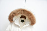 Down Coat Women Hooded Long Detachable Fur Trim Winter