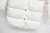 Down Coat Women Hooded Long Detachable Fur Trim Winter