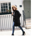 Down Coat Women Hooded Long Detachable Fur Trim Winter