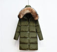 Down Coat Women Hooded Long Detachable Fur Trim Winter