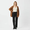 Saga | Women's Oversized Ribbed Knit Button-Front Cardigan