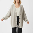 Saga | Women's Oversized Ribbed Knit Button-Front Cardigan