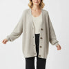 Saga | Women's Oversized Ribbed Knit Button-Front Cardigan