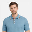 Men's lightweight ribbed cotton polo shirt by FJØRNA, classic fit, comfortable and stylish men's shirt for casual wear.