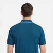 Men's ribbed cotton polo shirt by FJØRNA, lightweight and comfortable with a classic fit, suitable for casual wear.