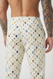 Men's white straight-fit trousers by FJØRNA, showcasing sleek, tailored design and smooth fabric, perfect for casual or formal wear.