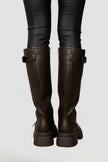 Freya | Women's Suede Knee High Platform Side Zip Boots with Comfortable
