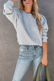 Juna | Women's Crew-Neck Sweatshirt Pullover with Knit Cozy Soft for Layering
