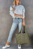 Juna | Women's Crew-Neck Sweatshirt Pullover with Knit Cozy Soft for Layering