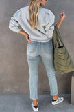 Juna | Women's Crew-Neck Sweatshirt Pullover with Knit Cozy Soft for Layering