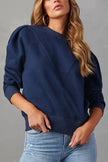 Juna | Women's Crew-Neck Sweatshirt Pullover with Knit Cozy Soft for Layering