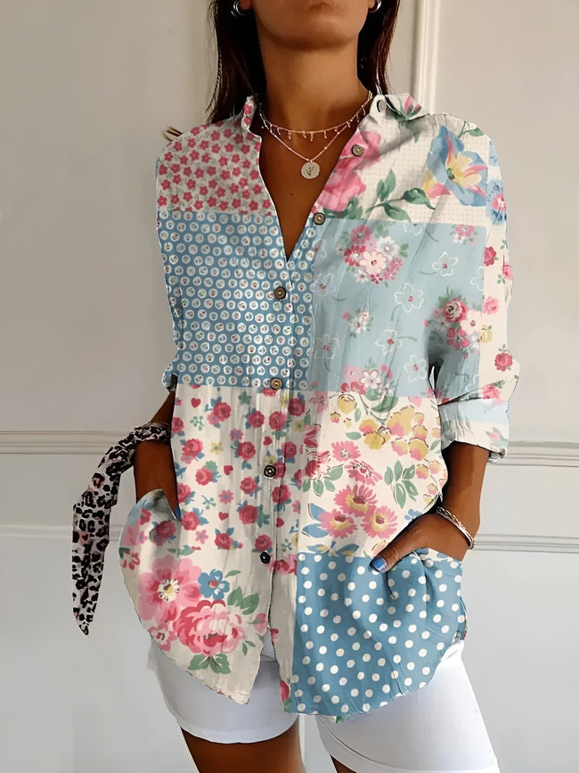 Maia | Women's Tailored Floral Cardigan Sweater Knit Sweater with Cozy for Layering