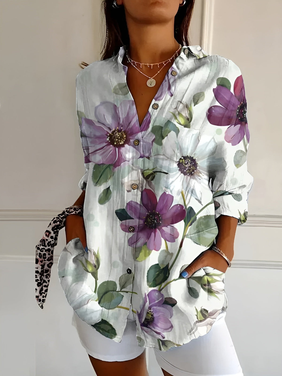 Floral Knit Cardigan Sweater Lightweight Layering Cardigan for Women | Maia