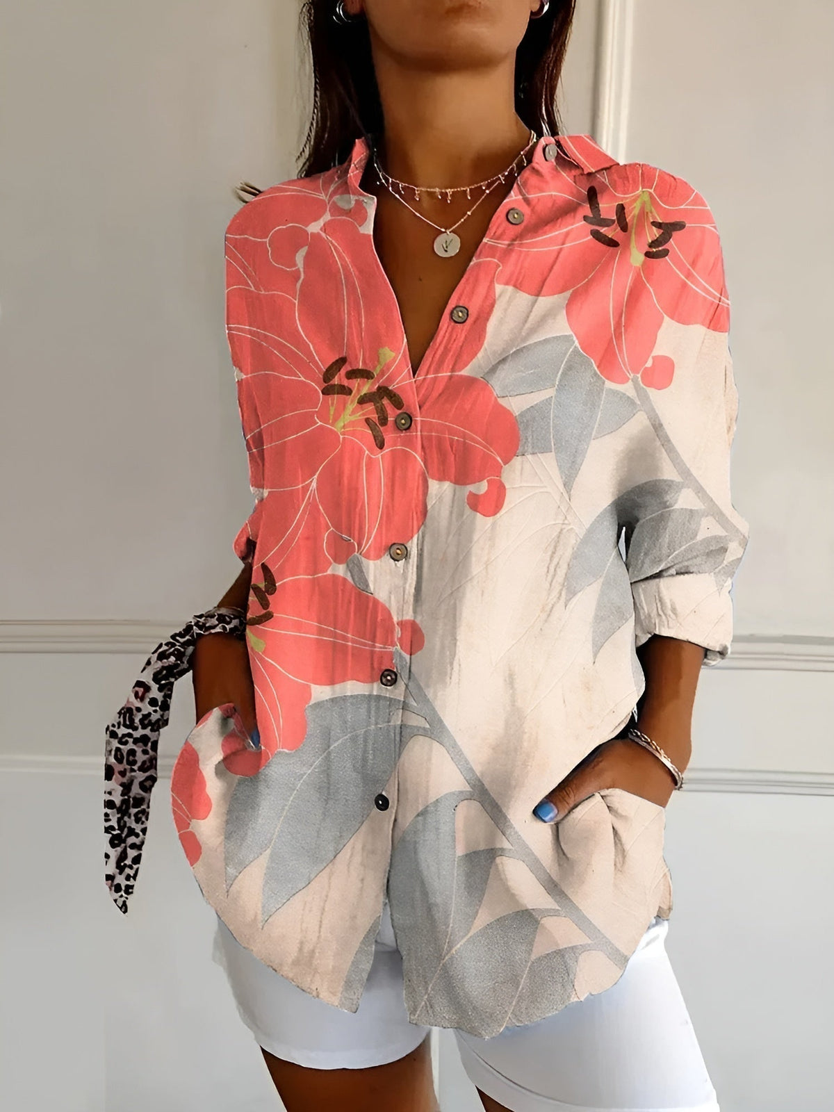 Floral Knit Cardigan Sweater Lightweight Layering Cardigan for Women | Maia