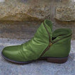 Victoria | Women's Leather Boots with Practical Zipper Comfortable Casual Everyday