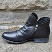 Victoria | Women's Leather Boots with Practical Zipper Comfortable Casual Everyday