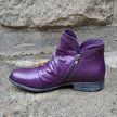 Victoria | Women's Leather Boots with Practical Zipper Comfortable Casual Everyday