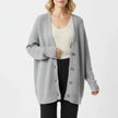 Saga | Women's Oversized Ribbed Knit Button-Front Cardigan