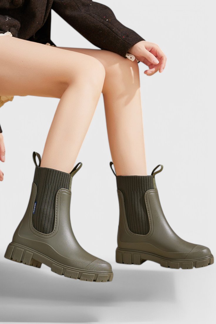 Camila | Waterproof Boots Chelsea Style Ankle Pull-On