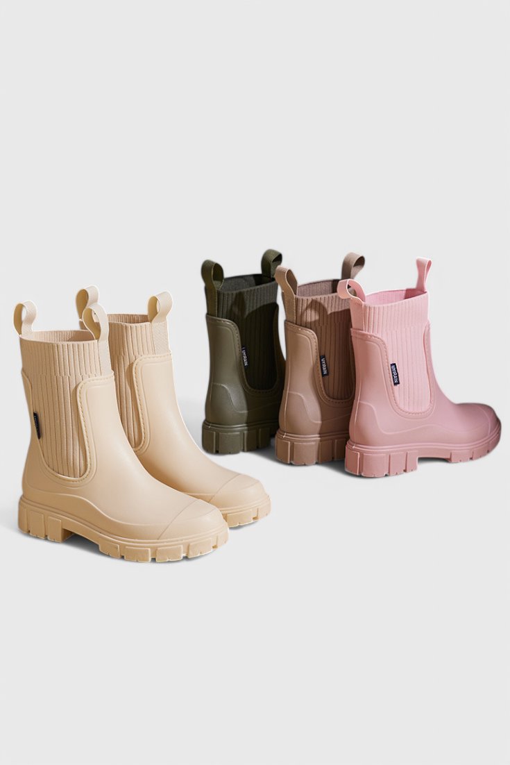 Camila | Waterproof Boots Chelsea Style Ankle Pull-On