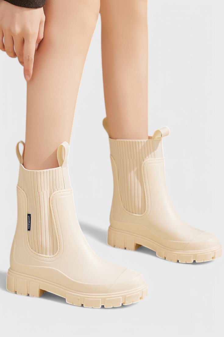 Camila | Waterproof Boots Chelsea Style Ankle Pull-On