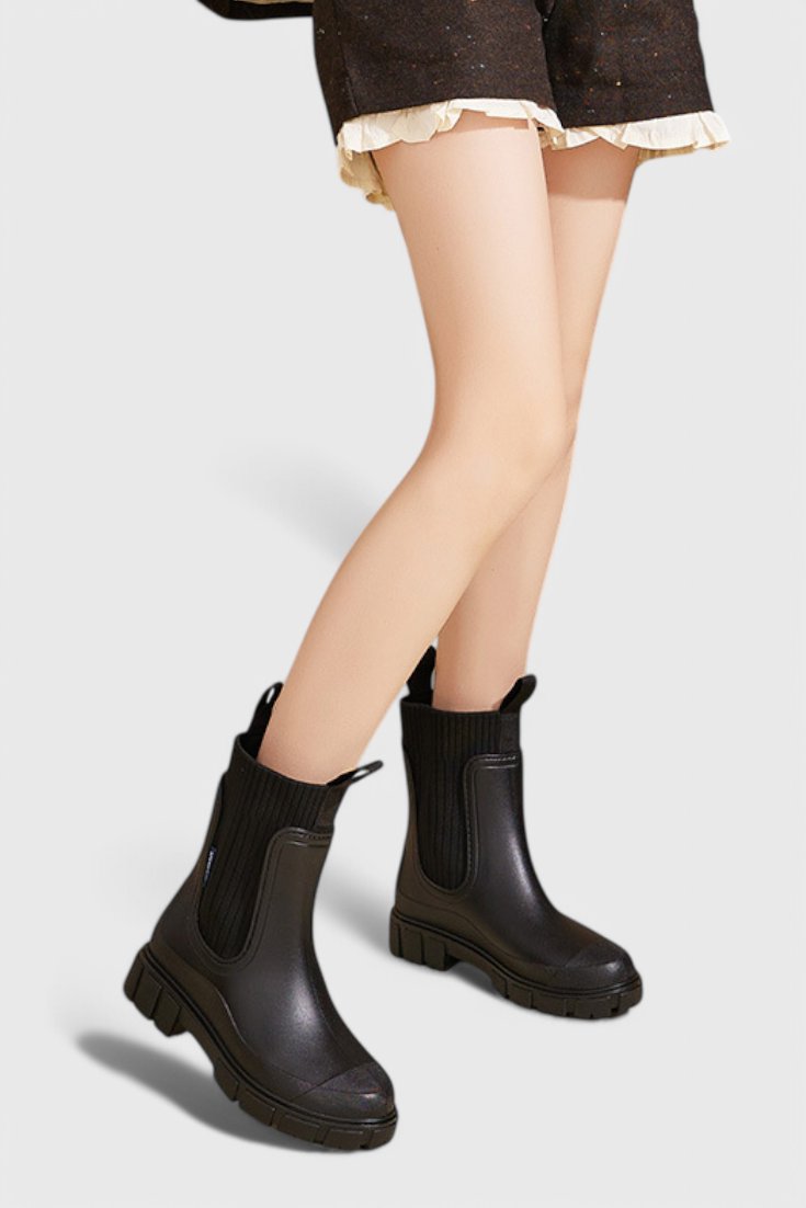 Camila | Waterproof Boots Chelsea Style Ankle Pull-On