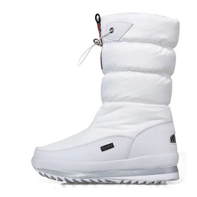 Maud | Women's Waterproof Winter Snow Puffer Zip Boots with Comfortable Casual