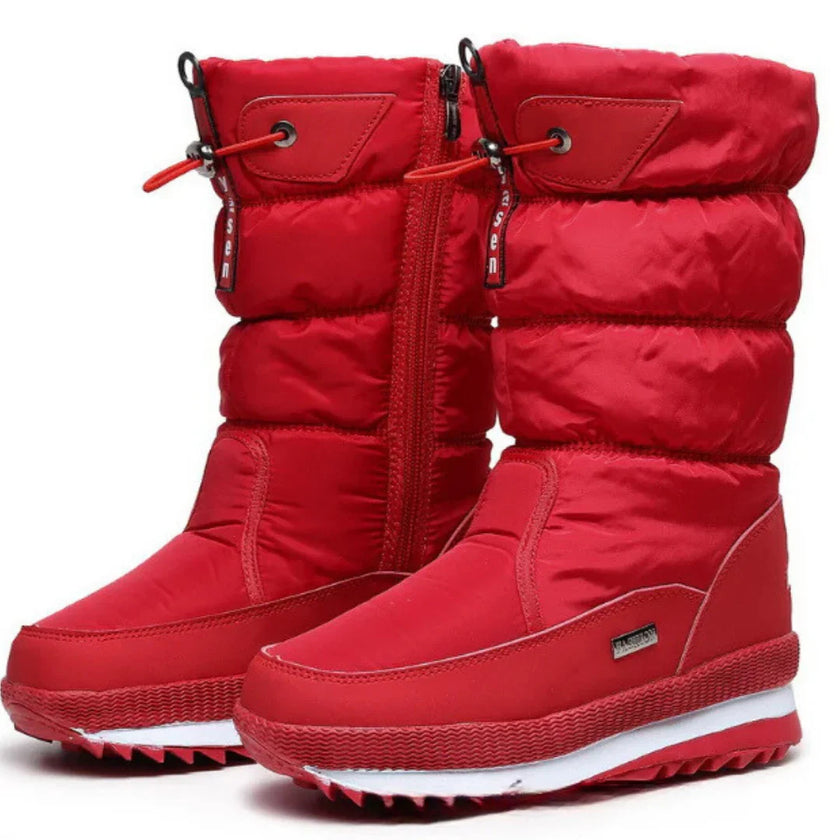 Maud | Women's Waterproof Winter Snow Puffer Zip Boots with Comfortable Casual