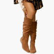 Juna | Women's Knee High Side Zip Block Heel Boots with Comfortable