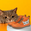 Tessa | Women's Lace Up Ankle Cat Print Boots with Comfortable Casual