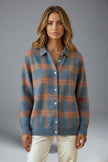 None | Women's Classic Plaid Button-Front Cardigan Sweater Knit Sweater with Checked Long-Sleeve