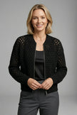 None | Women's Classic Ribbed Zip-Up Cardigan Sweater Knit Sweater with Round-Neck Long-Sleeve