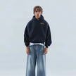 Fenna | Women's Oversized Ribbed Crew-Neck Hooded Sweater Pullover with Knit Cozy