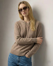Maren | Women's Ribbed Knit Hooded Sweater Pullover with Cozy Soft Long-Sleeve