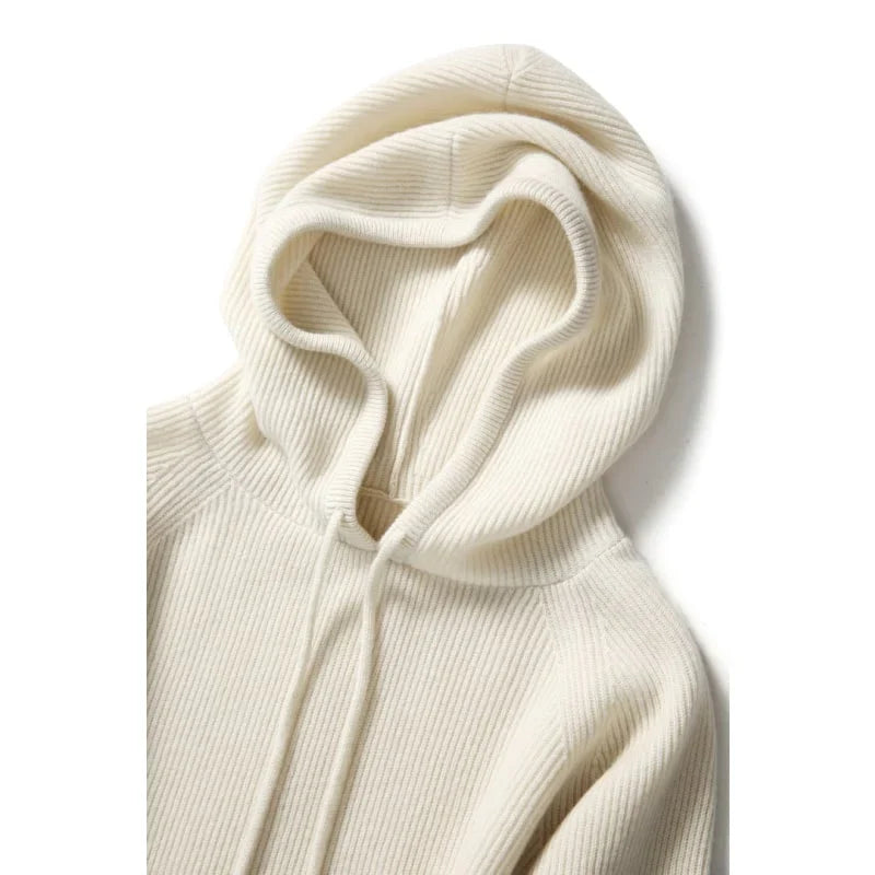 Maren | Women's Ribbed Knit Hooded Sweater Pullover with Cozy Soft Long-Sleeve